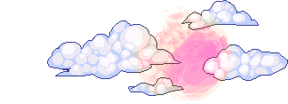 pink moon and clouds